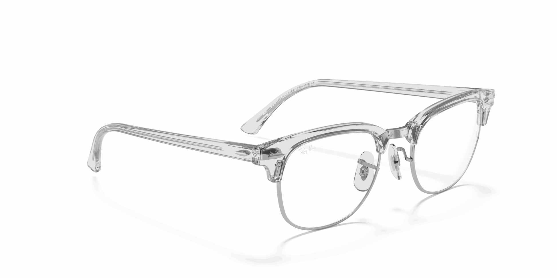 [Clear Lenses, Polished White Transparent Frame]