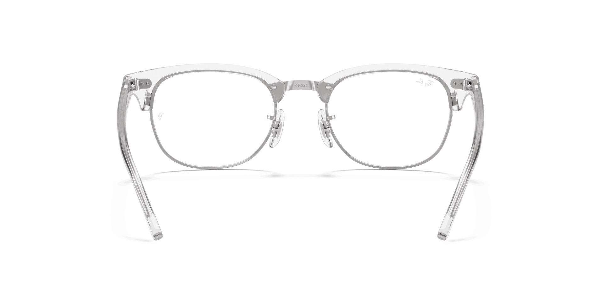 [Clear Lenses, Polished White Transparent Frame]