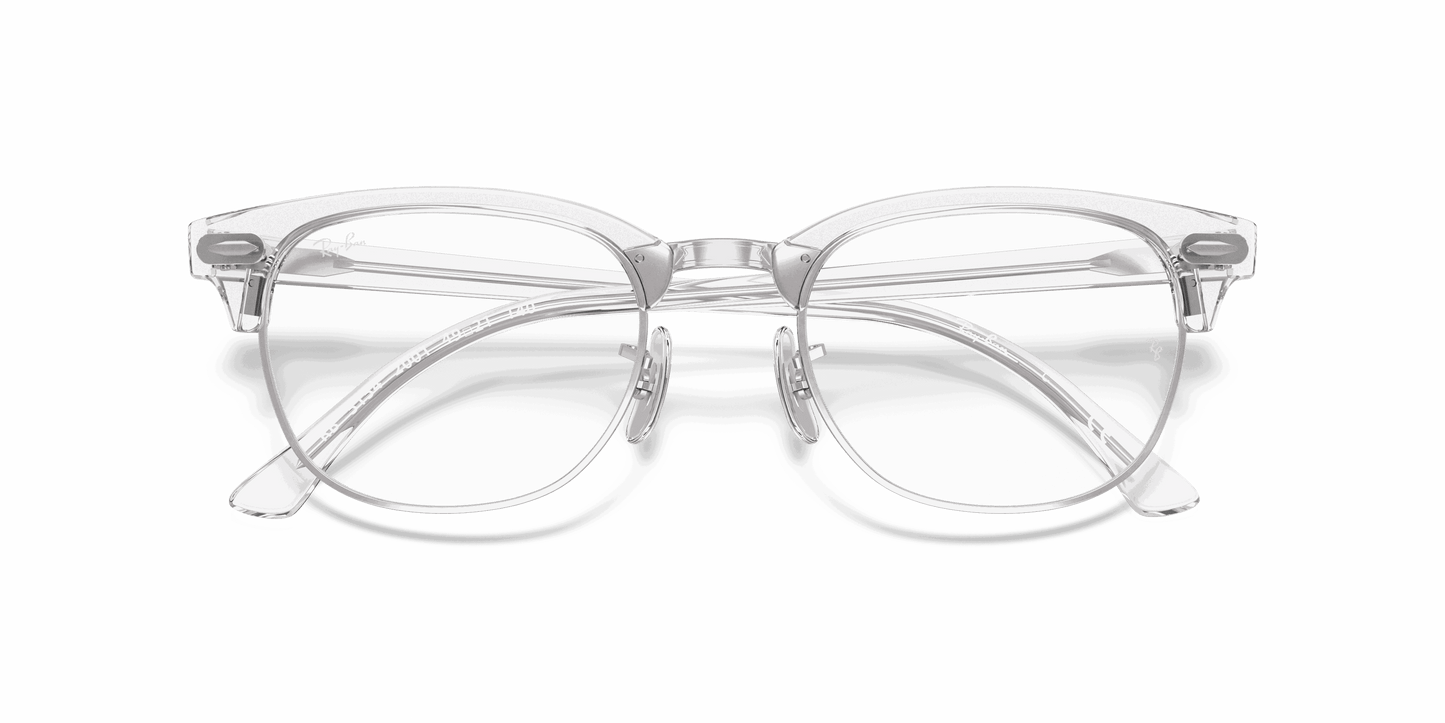 [Clear Lenses, Polished White Transparent Frame]