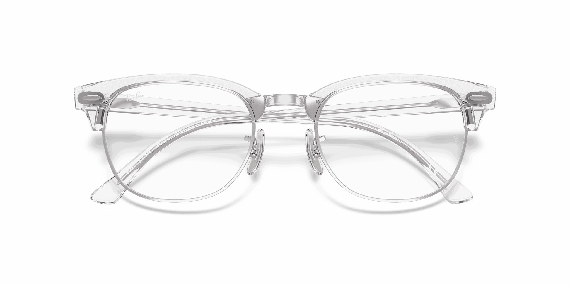 [Clear Lenses, Polished White Transparent Frame]