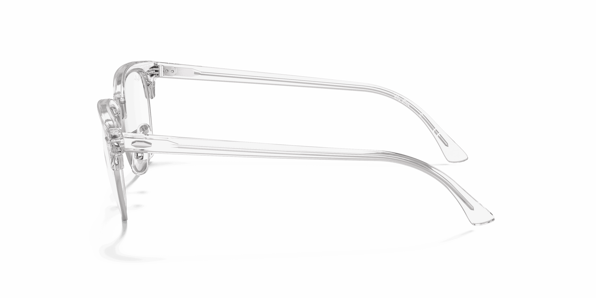[Clear Lenses, Polished White Transparent Frame]
