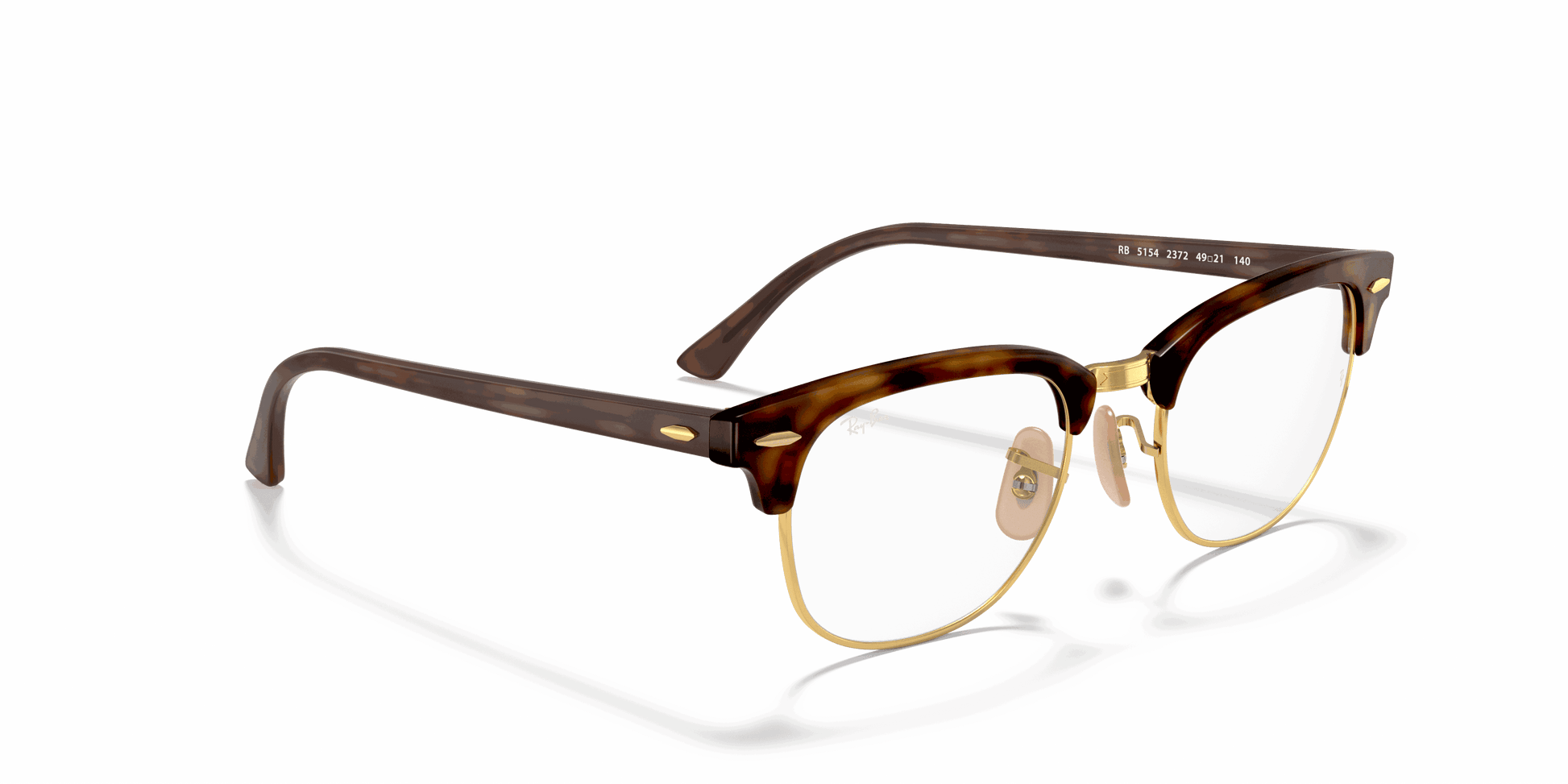 [Clear Lenses, Polished Red Havana Frame]