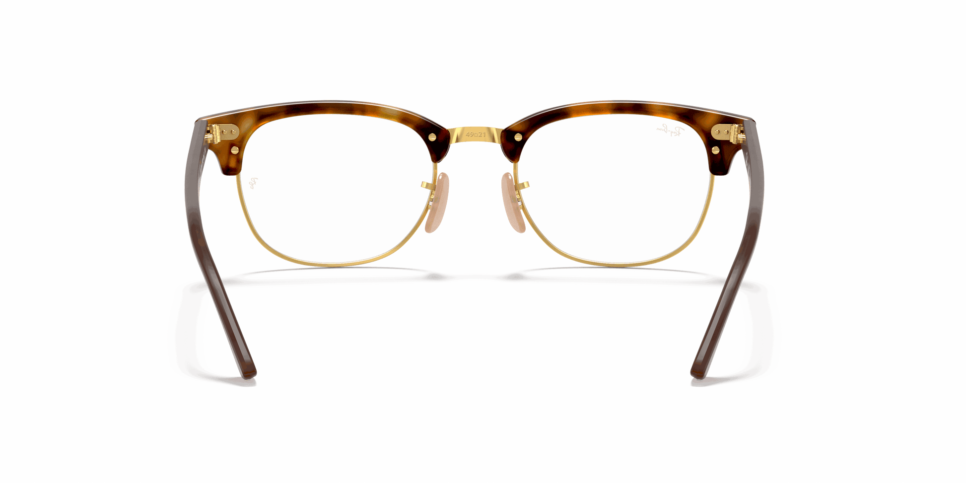 [Clear Lenses, Polished Red Havana Frame]