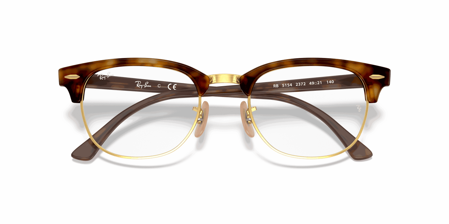 [Clear Lenses, Polished Red Havana Frame]
