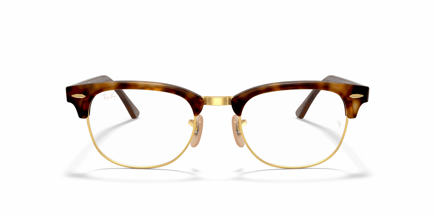 [Clear Lenses, Polished Red Havana Frame]
