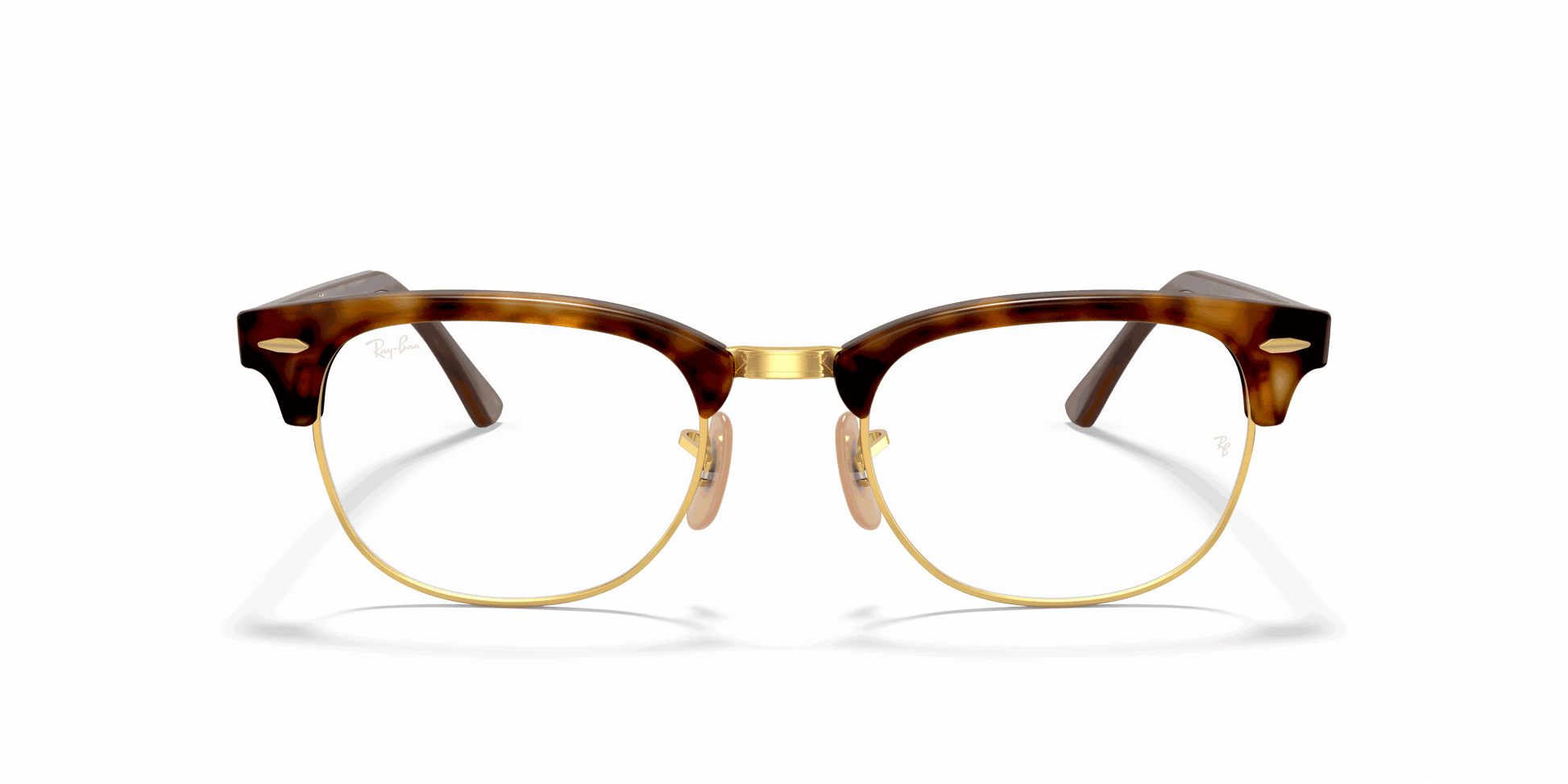 [Clear Lenses, Polished Red Havana Frame]