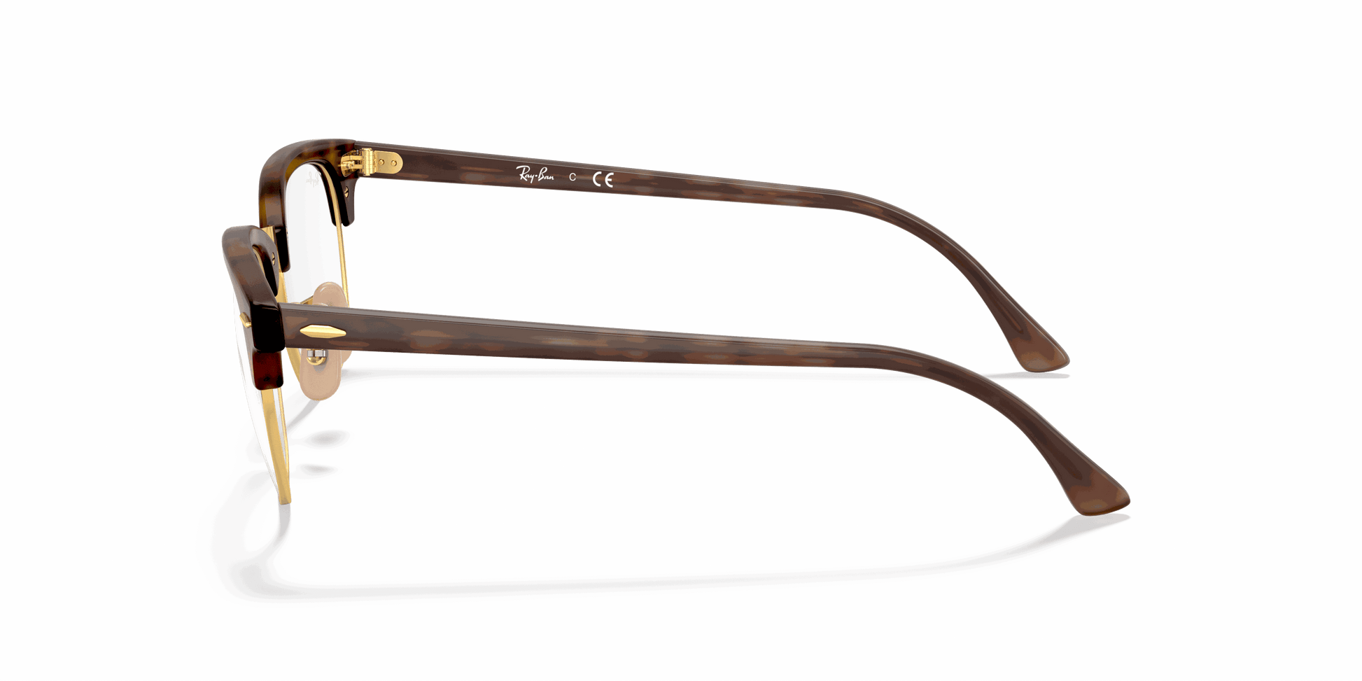 [Clear Lenses, Polished Red Havana Frame]