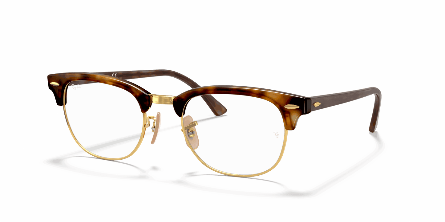 [Clear Lenses, Polished Red Havana Frame]