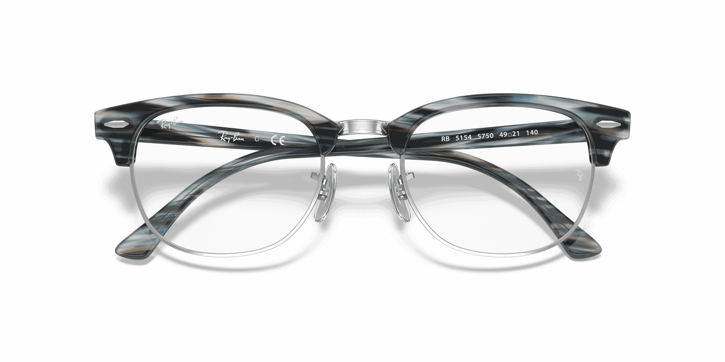 [Clear Lenses, Polished Blue Frame]
