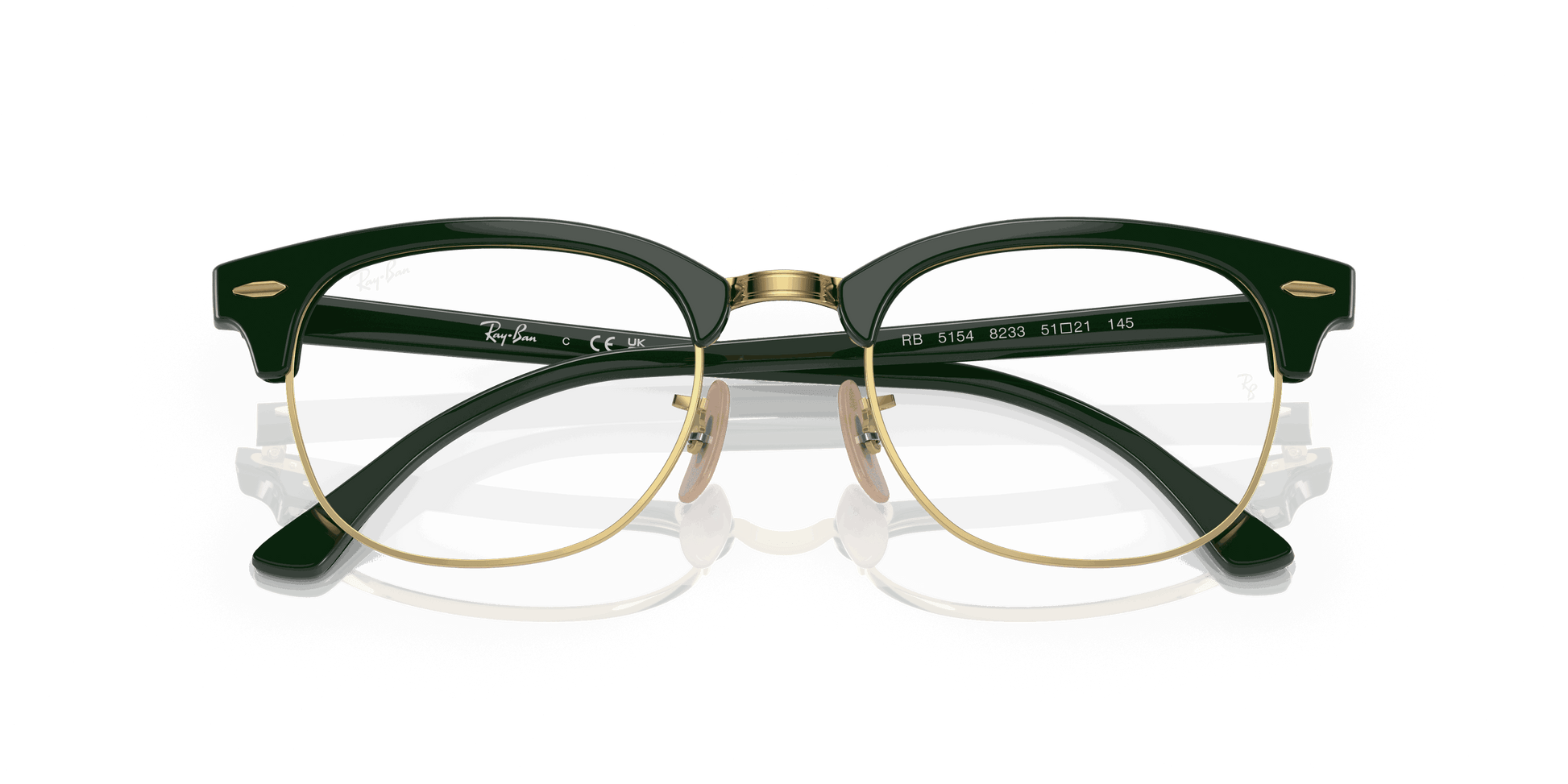 [Clear Lenses, Polished Green On Gold Frame]