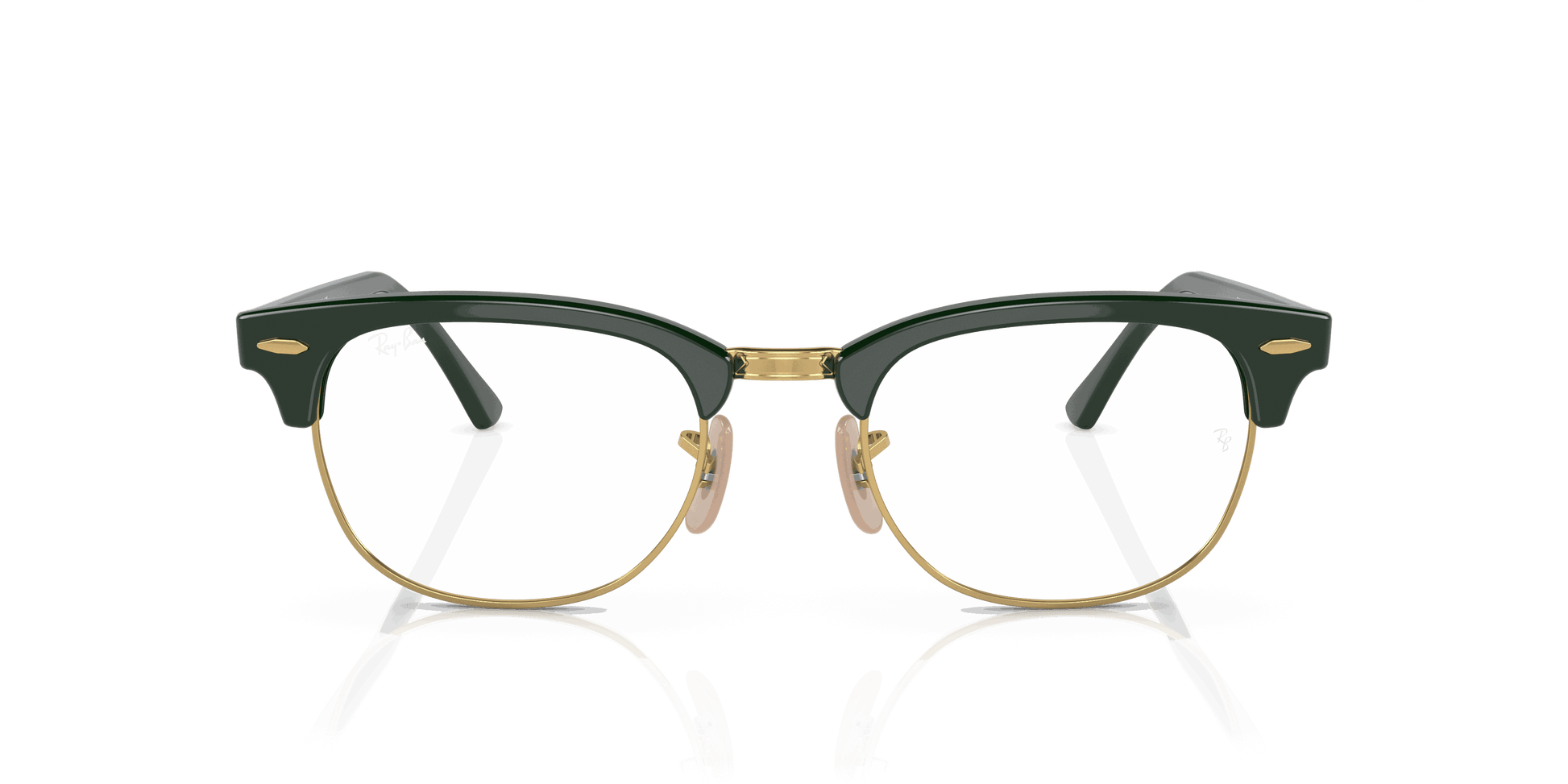 [Clear Lenses, Polished Green On Gold Frame]