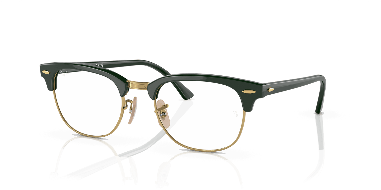 [Clear Lenses, Polished Green On Gold Frame]
