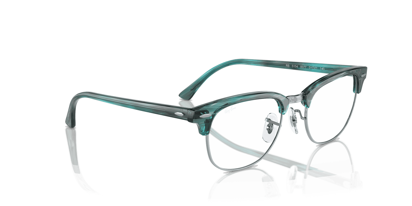 [Clear Lenses, Polished Striped Green Frame]
