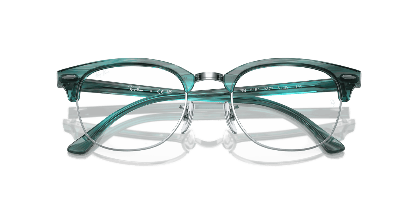 [Clear Lenses, Polished Striped Green Frame]