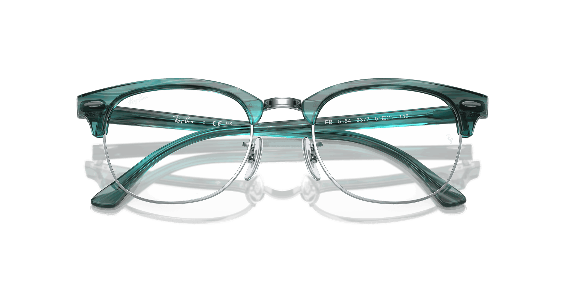 [Clear Lenses, Polished Striped Green Frame]