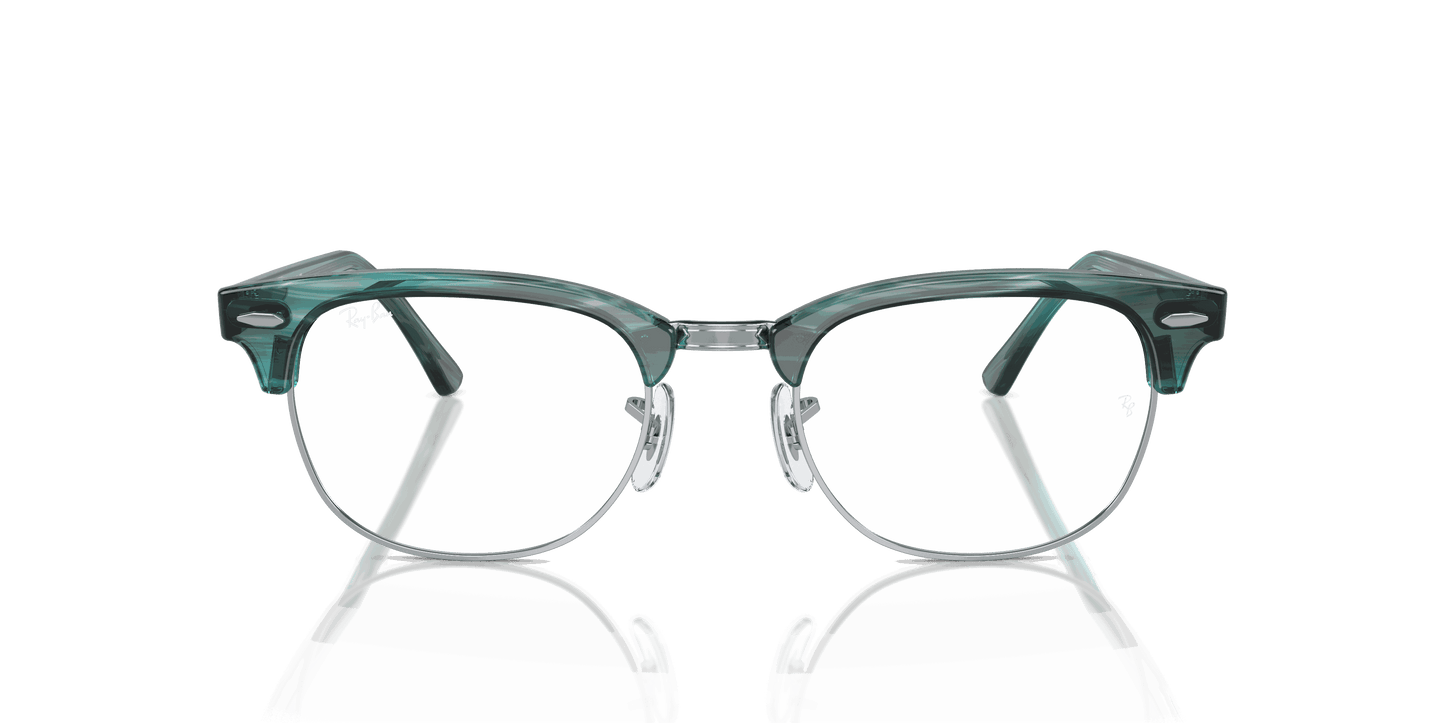 [Clear Lenses, Polished Striped Green Frame]
