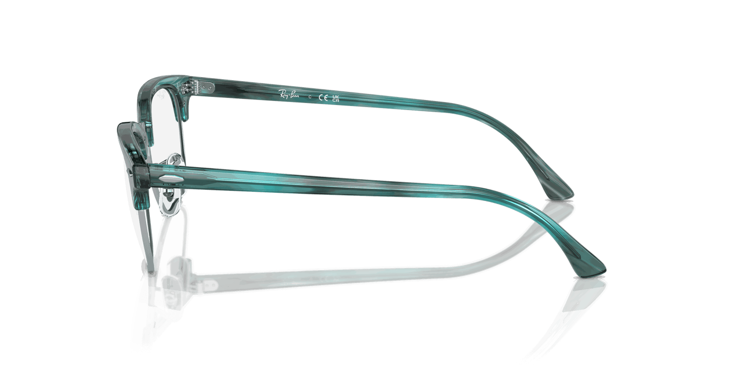 [Clear Lenses, Polished Striped Green Frame]