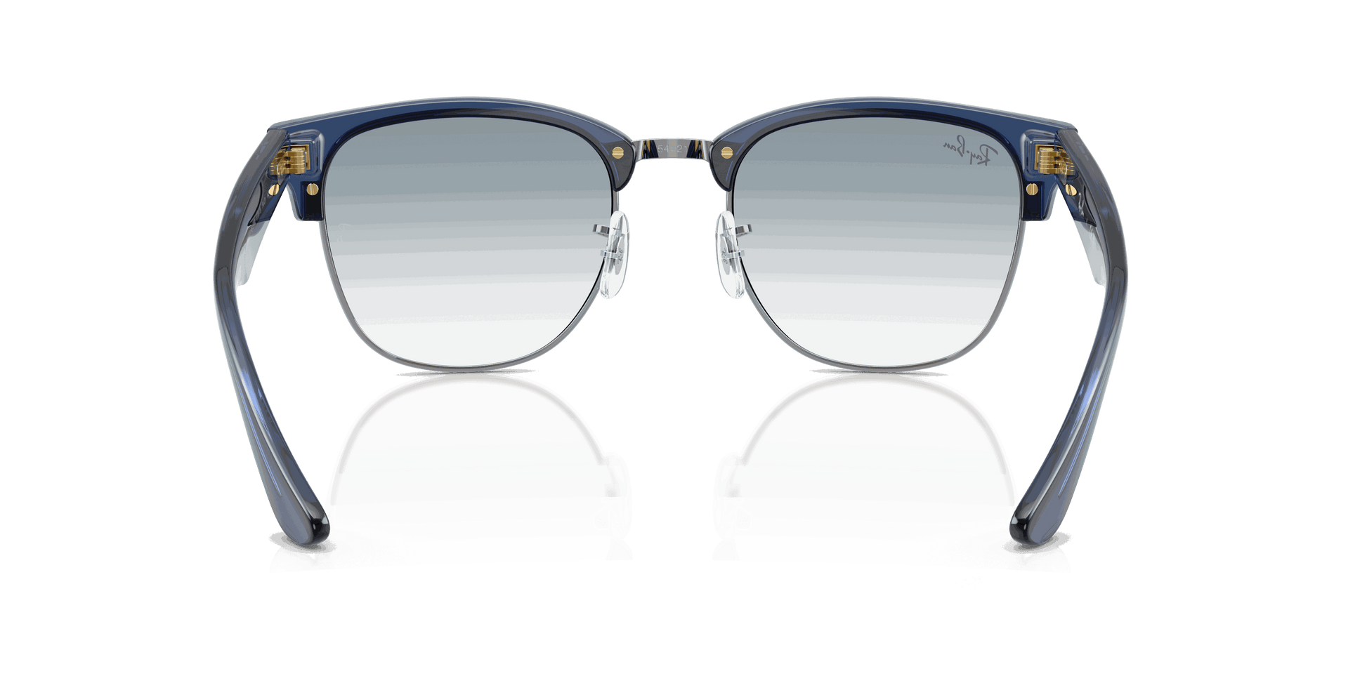 [Clear Gradient Blue Lenses, Polished Transparent Navy Blue On Gunmetal Frame]