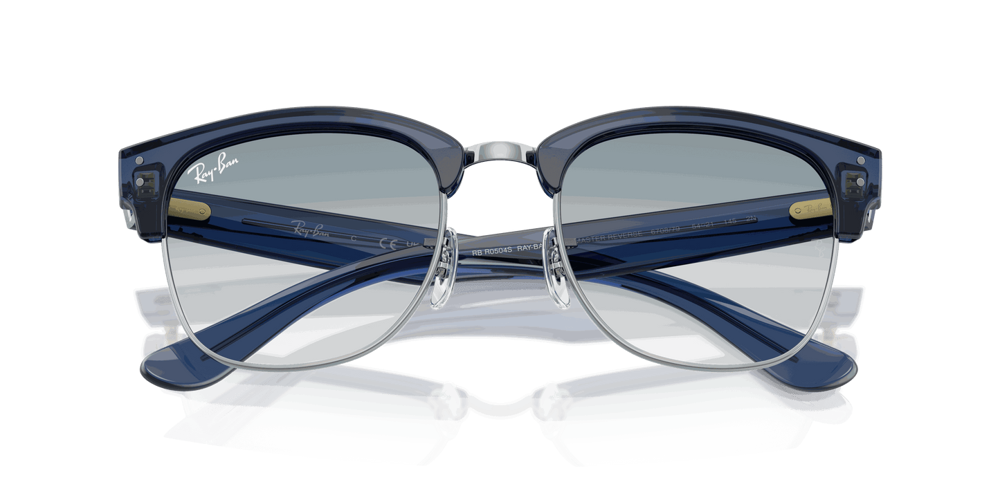 [Clear Gradient Blue Lenses, Polished Transparent Navy Blue On Gunmetal Frame]