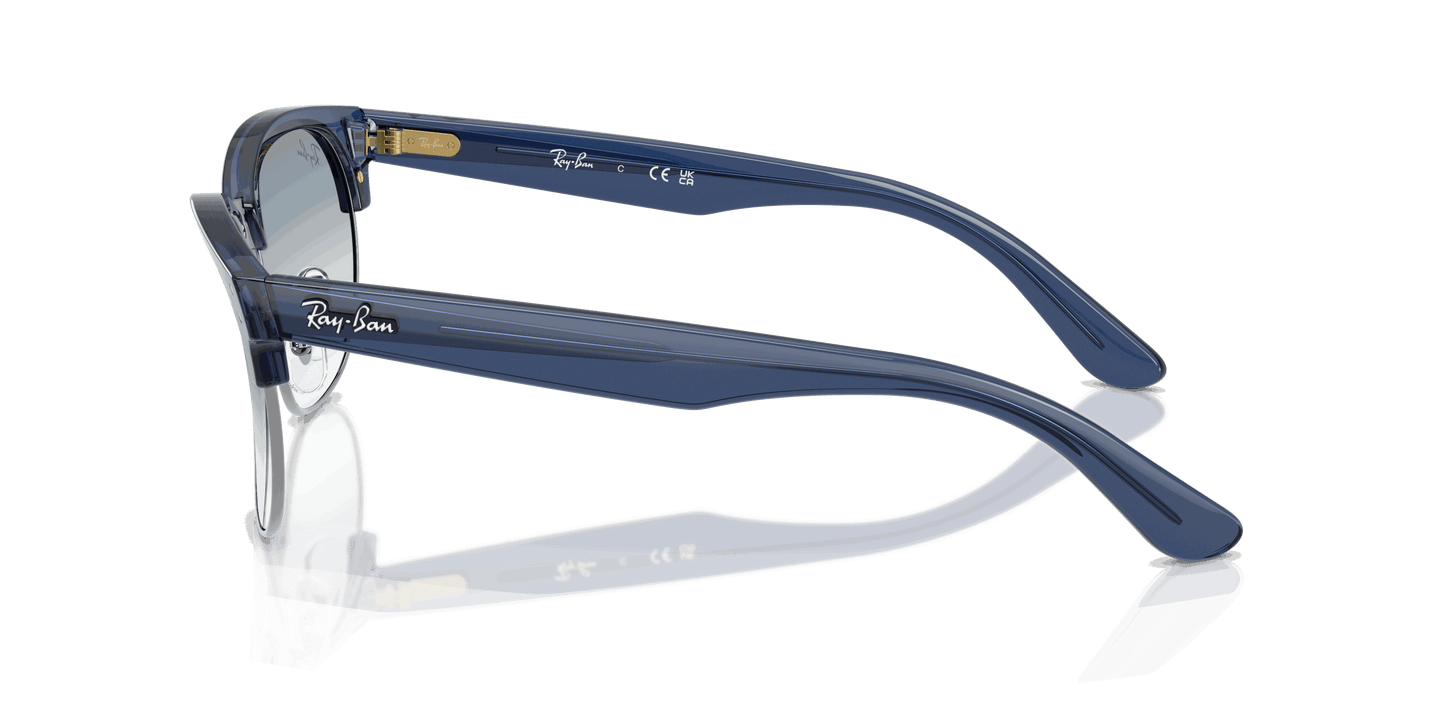 [Clear Gradient Blue Lenses, Polished Transparent Navy Blue On Gunmetal Frame]