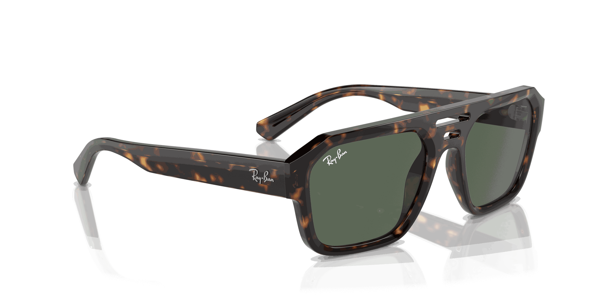 [Dark Green Lenses, Polished Havana Frame]