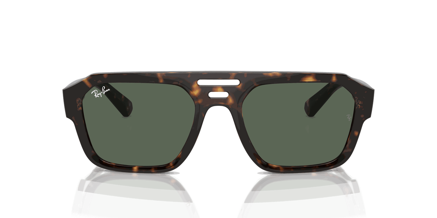 [Dark Green Lenses, Polished Havana Frame]