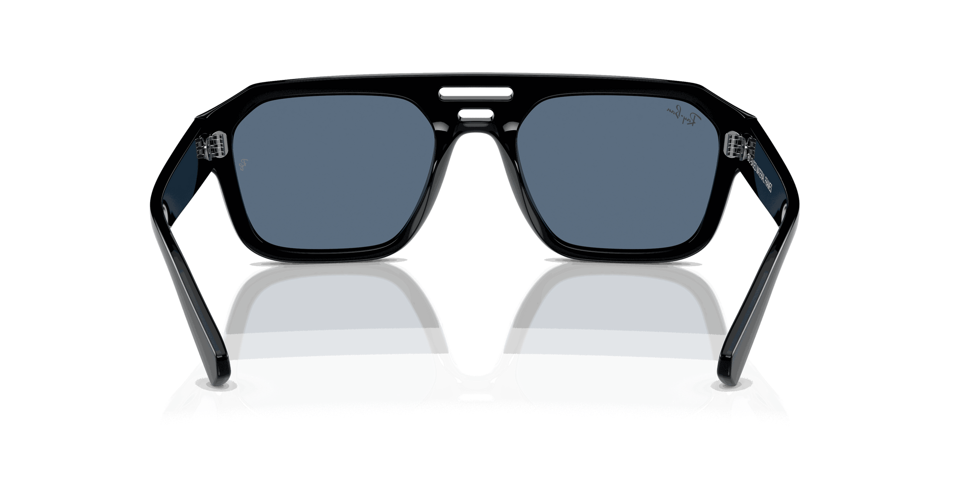 [Dark Blue Lenses, Polished Black Frame]