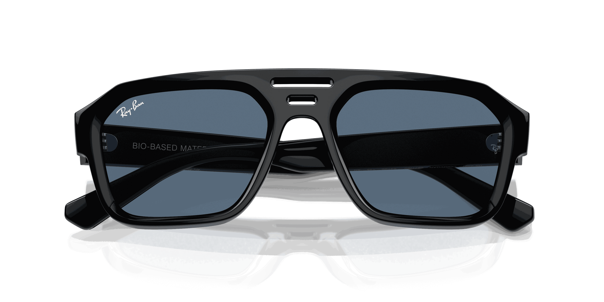 [Dark Blue Lenses, Polished Black Frame]