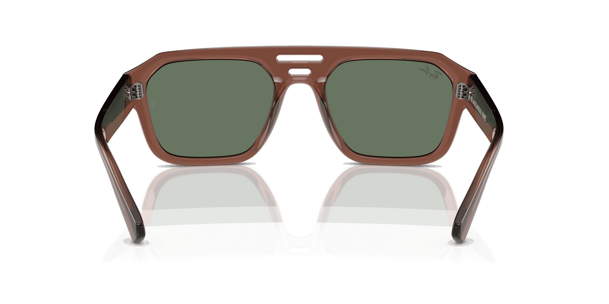 [Dark Green Lenses, Polished Transparent Brown Frame]