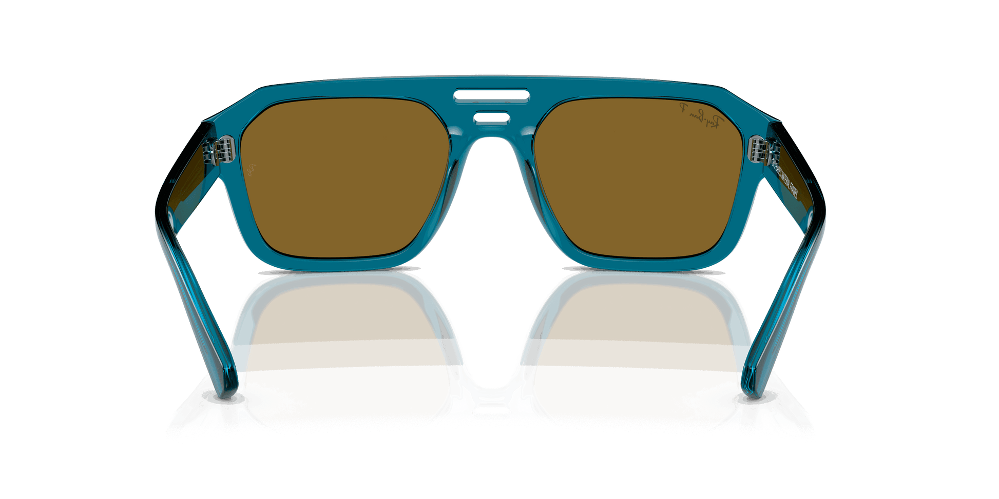 [Dark Brown Lenses, Polished Transparent Light Blue Frame]