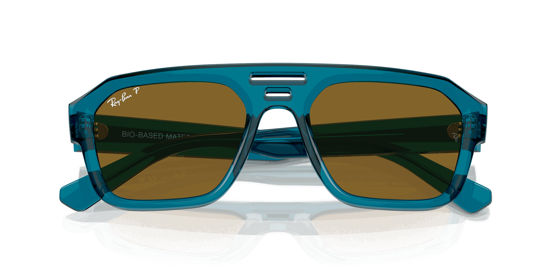 [Dark Brown Lenses, Polished Transparent Light Blue Frame]