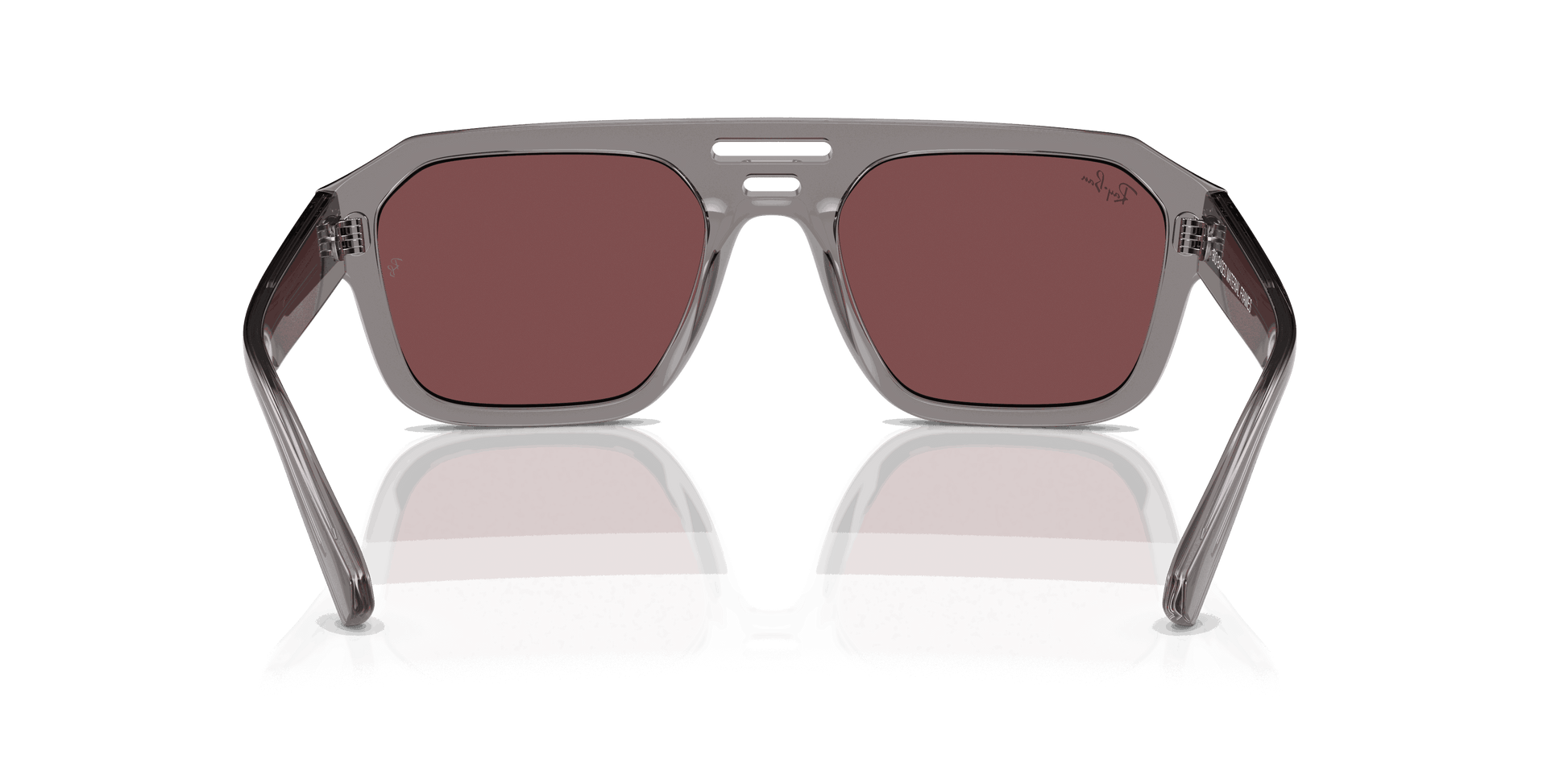 [Dark Violet/Red Lenses, Polished Transparent Grey Frame]