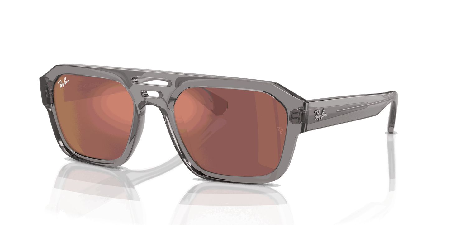 [Dark Violet/Red Lenses, Polished Transparent Grey Frame]