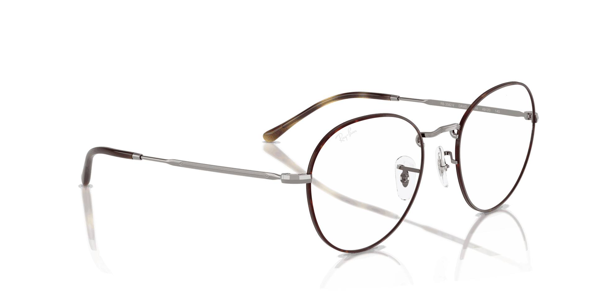 [Clear Lenses, Polished Havana On Gunmetal Frame]