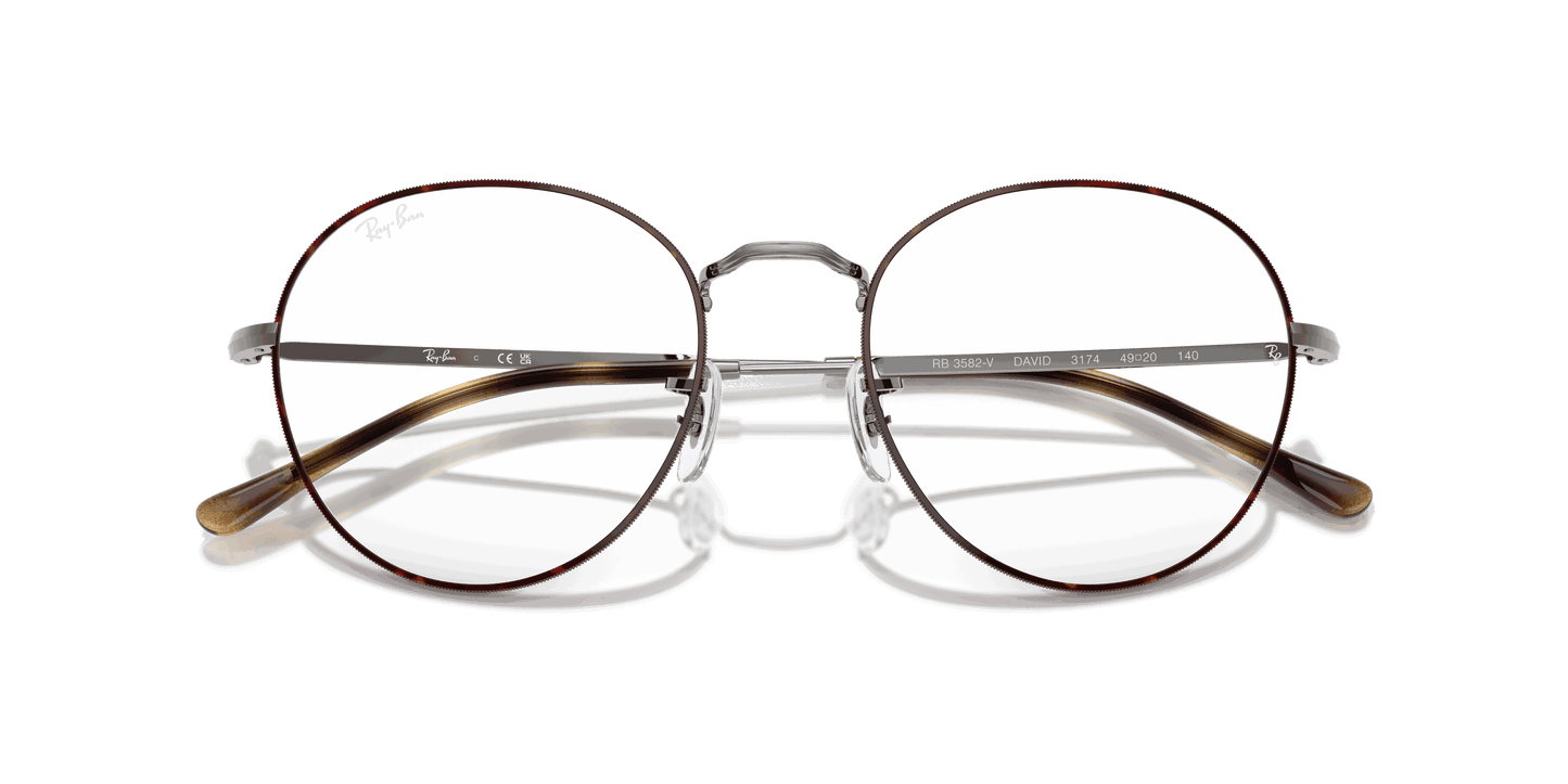 [Clear Lenses, Polished Havana On Gunmetal Frame]