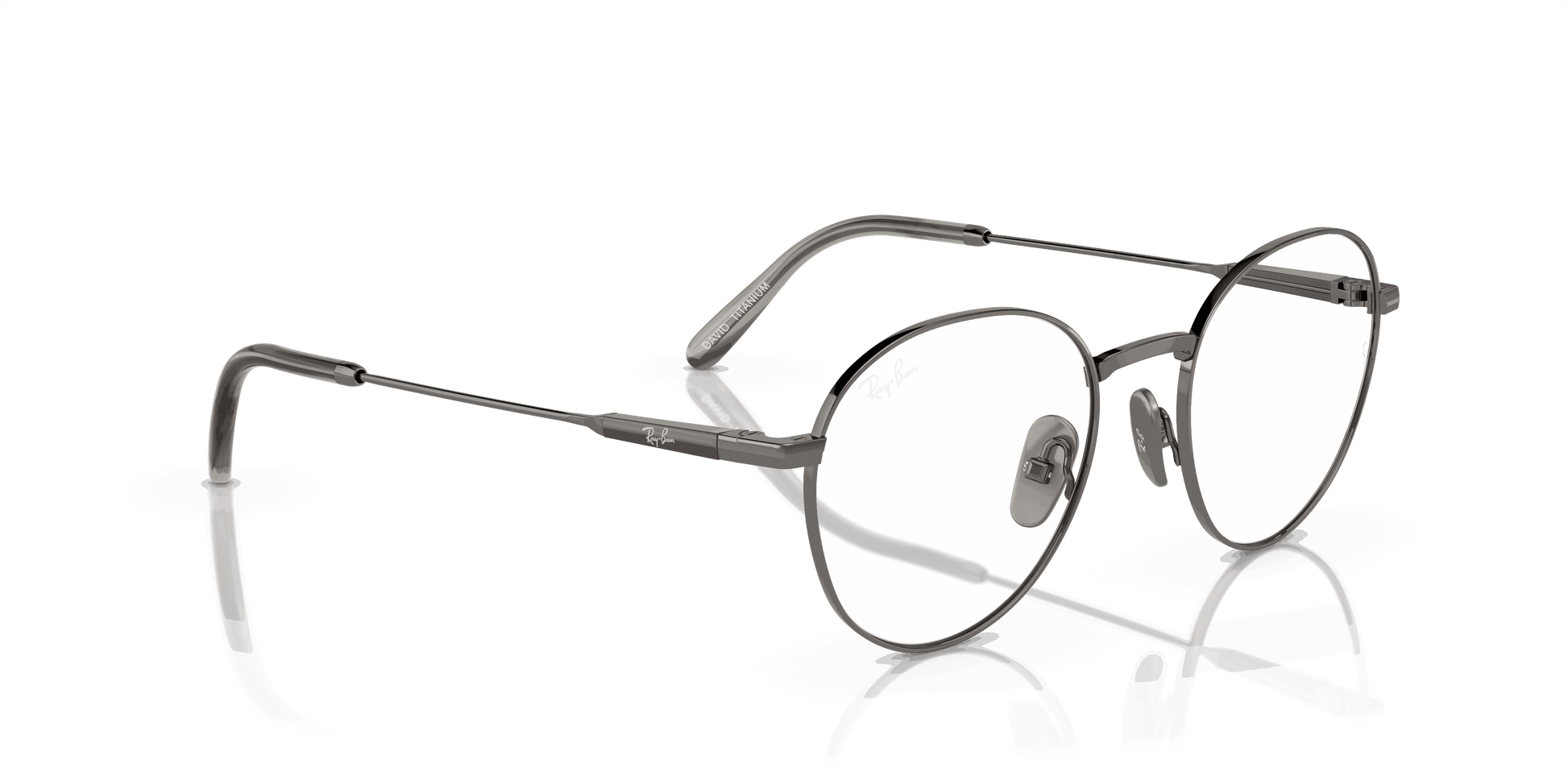 [Clear Lenses, Polished Gunmetal Frame]