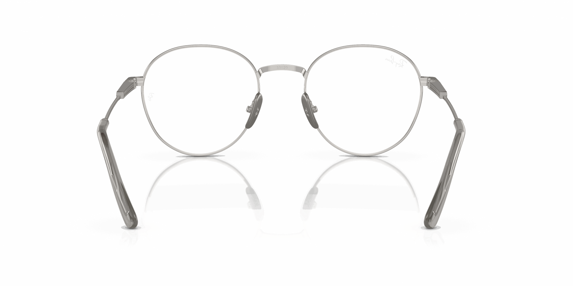 [Clear Lenses, Polished Silver Frame]