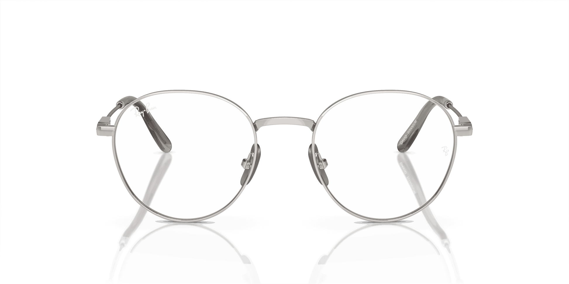 [Clear Lenses, Polished Silver Frame]