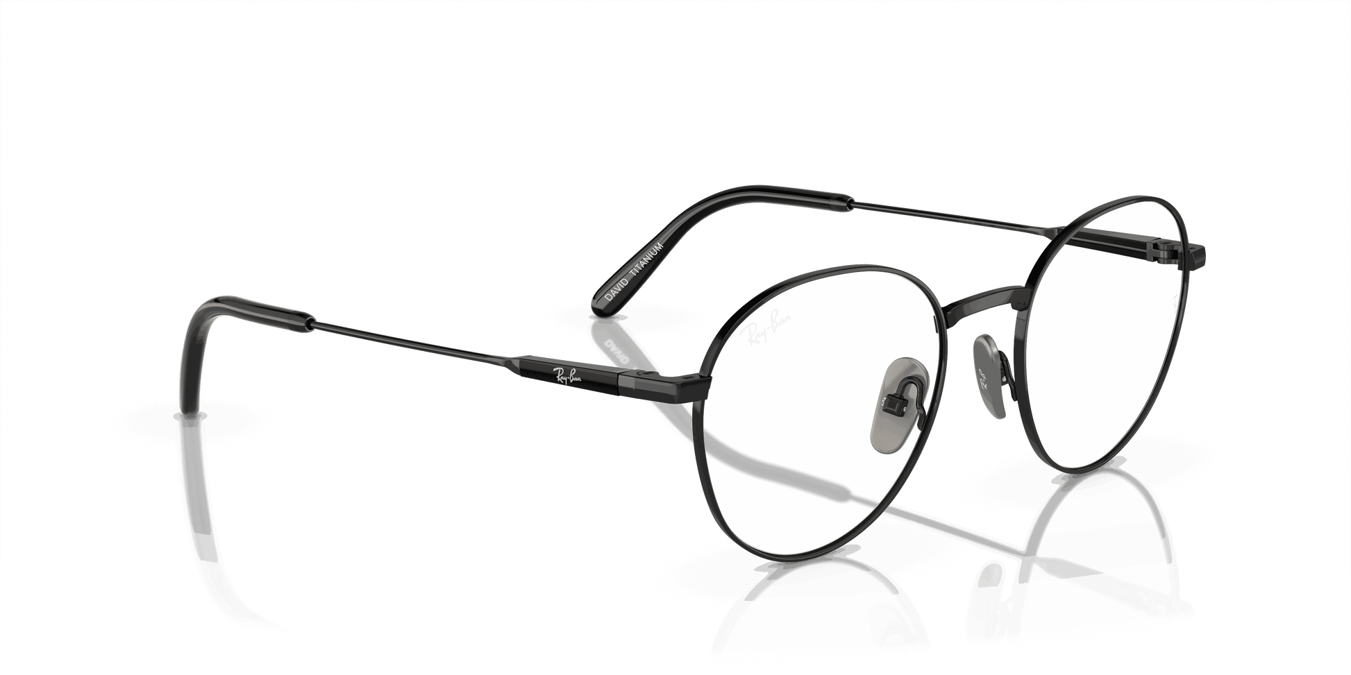 [Clear Lenses, Polished Black Frame]