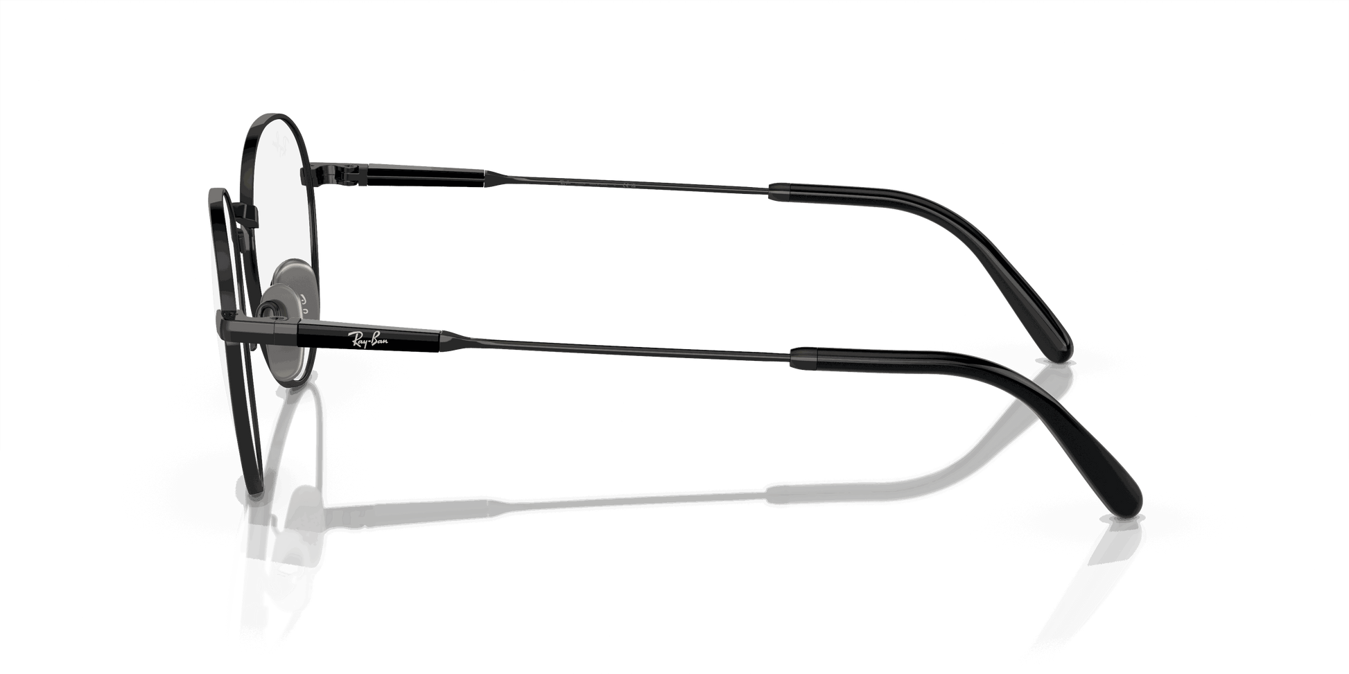 [Clear Lenses, Polished Black Frame]
