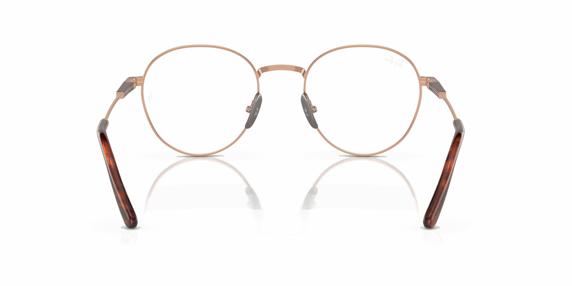 [Clear Lenses, Polished Light Brown Frame]