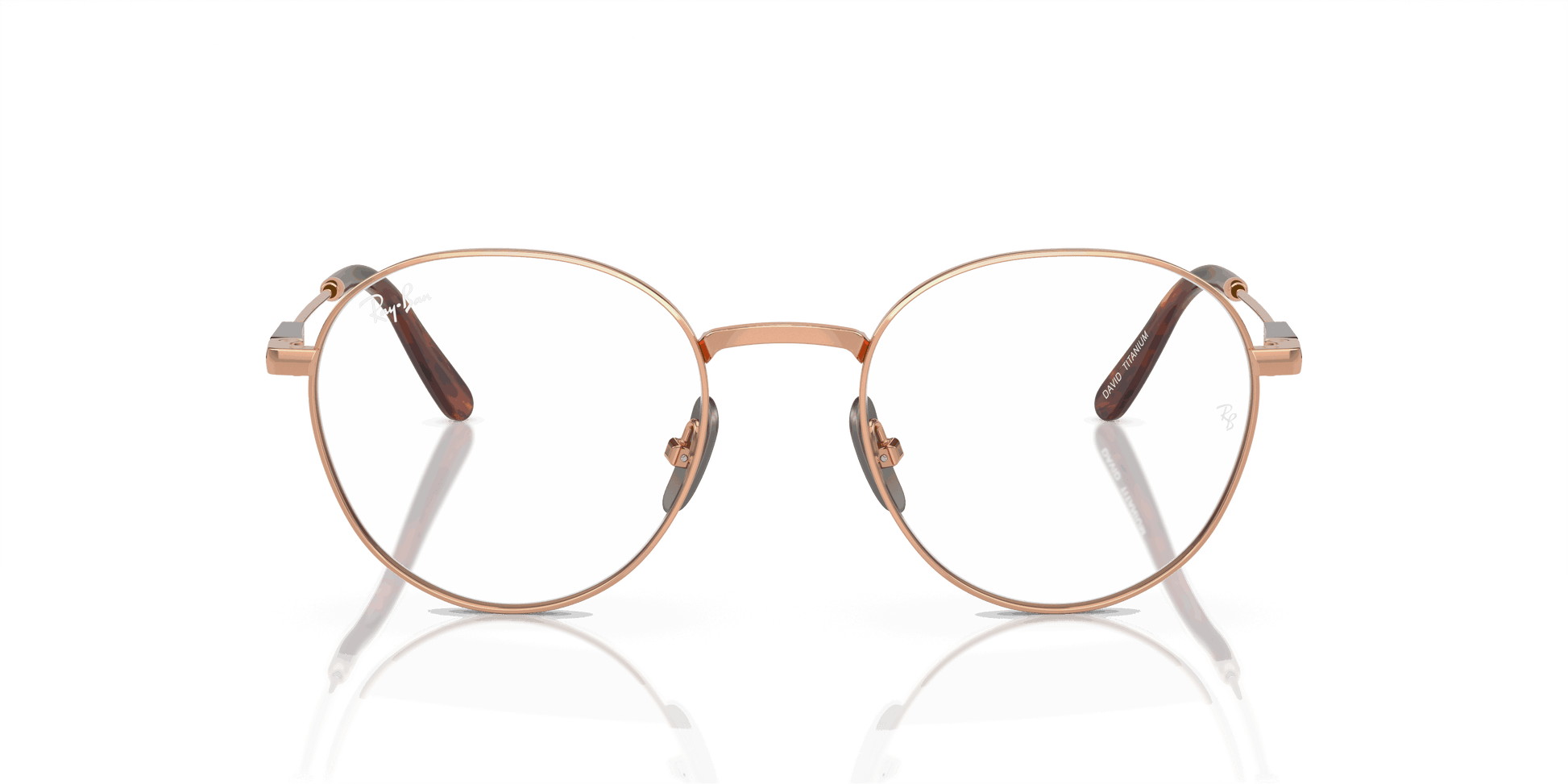 [Clear Lenses, Polished Light Brown Frame]