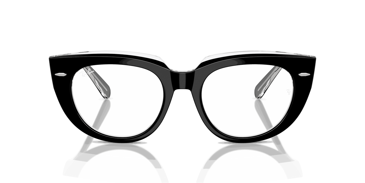 [Clear Lenses, Polished Black On Transparent Frame]