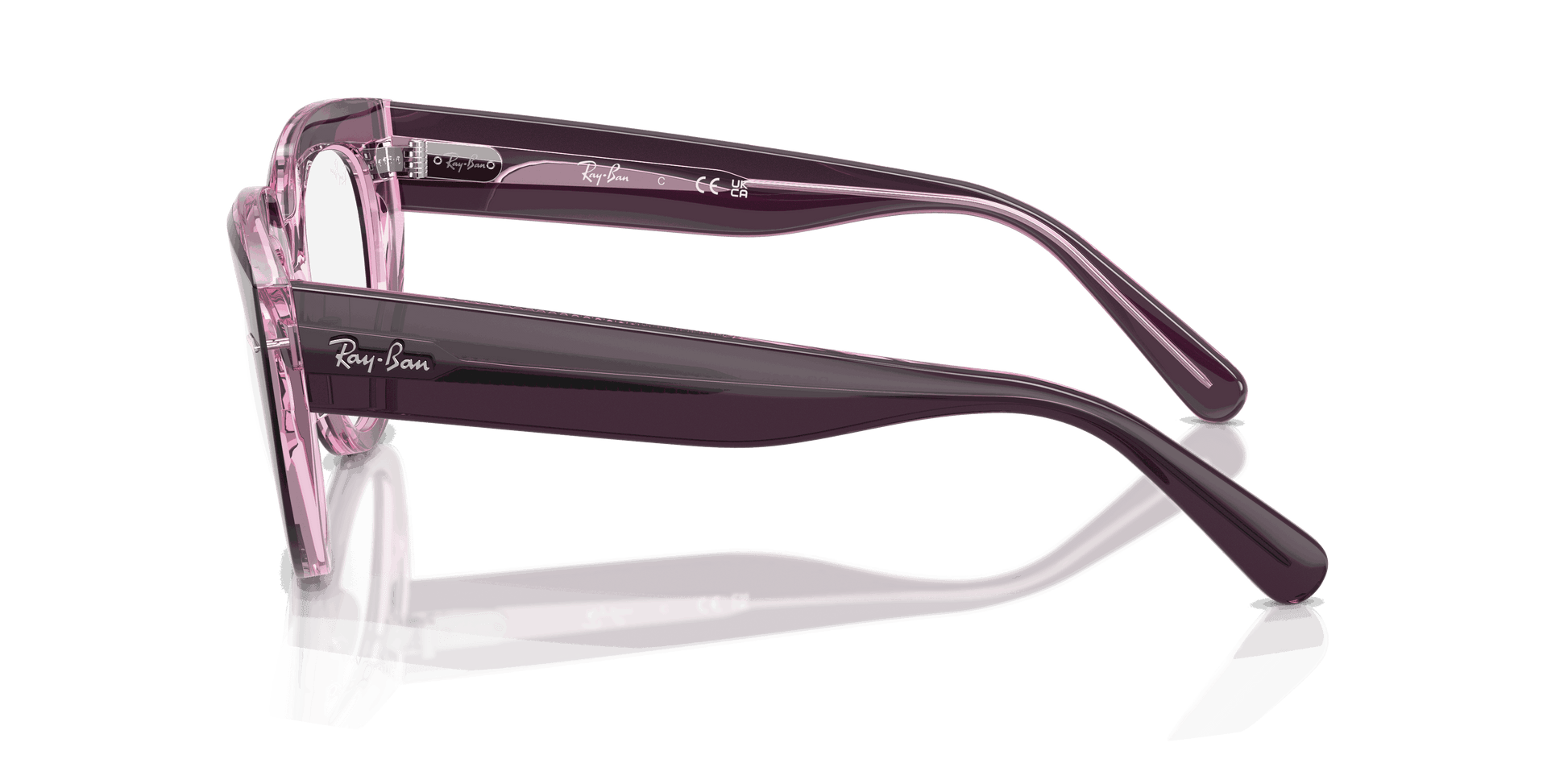 [Clear Lenses, Polished Violet On Transparent Pink Frame]