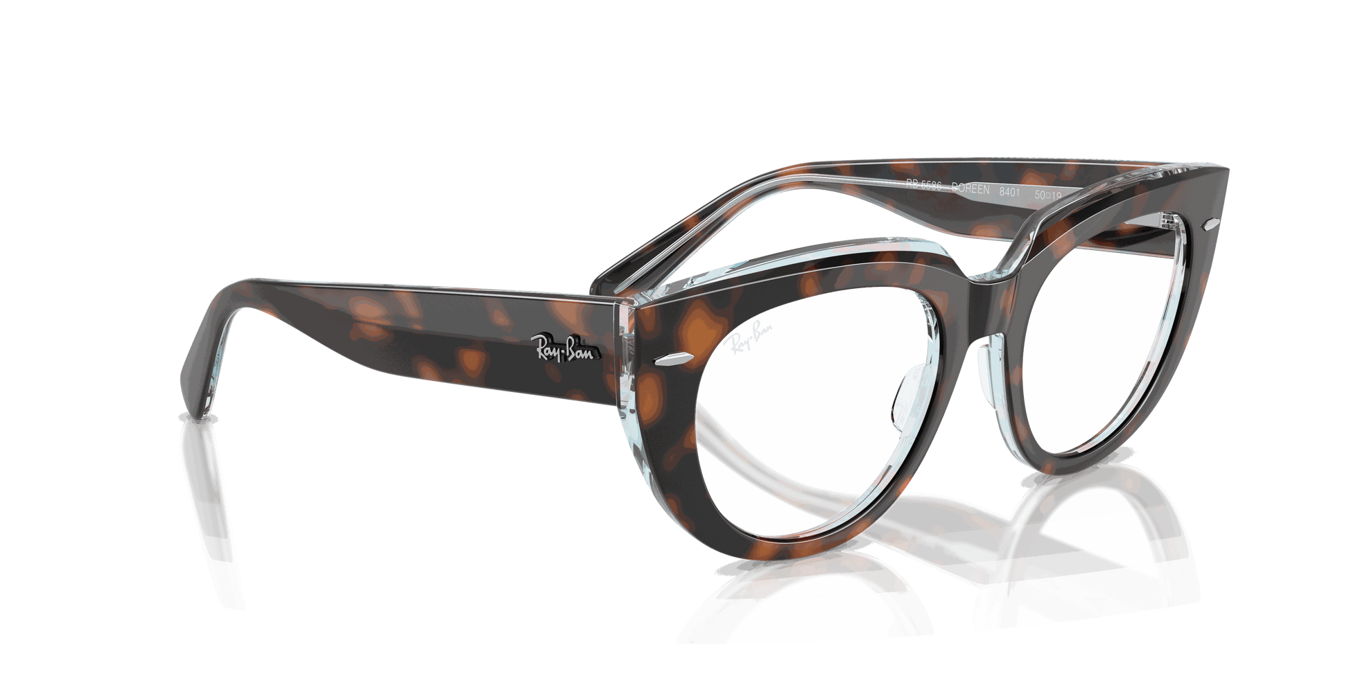 [Clear Lenses, Polished Dark Havana On Multicolor Frame]