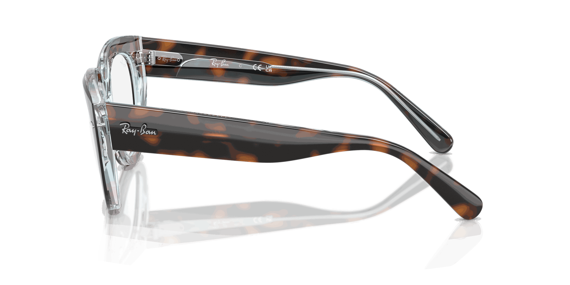 [Clear Lenses, Polished Dark Havana On Multicolor Frame]
