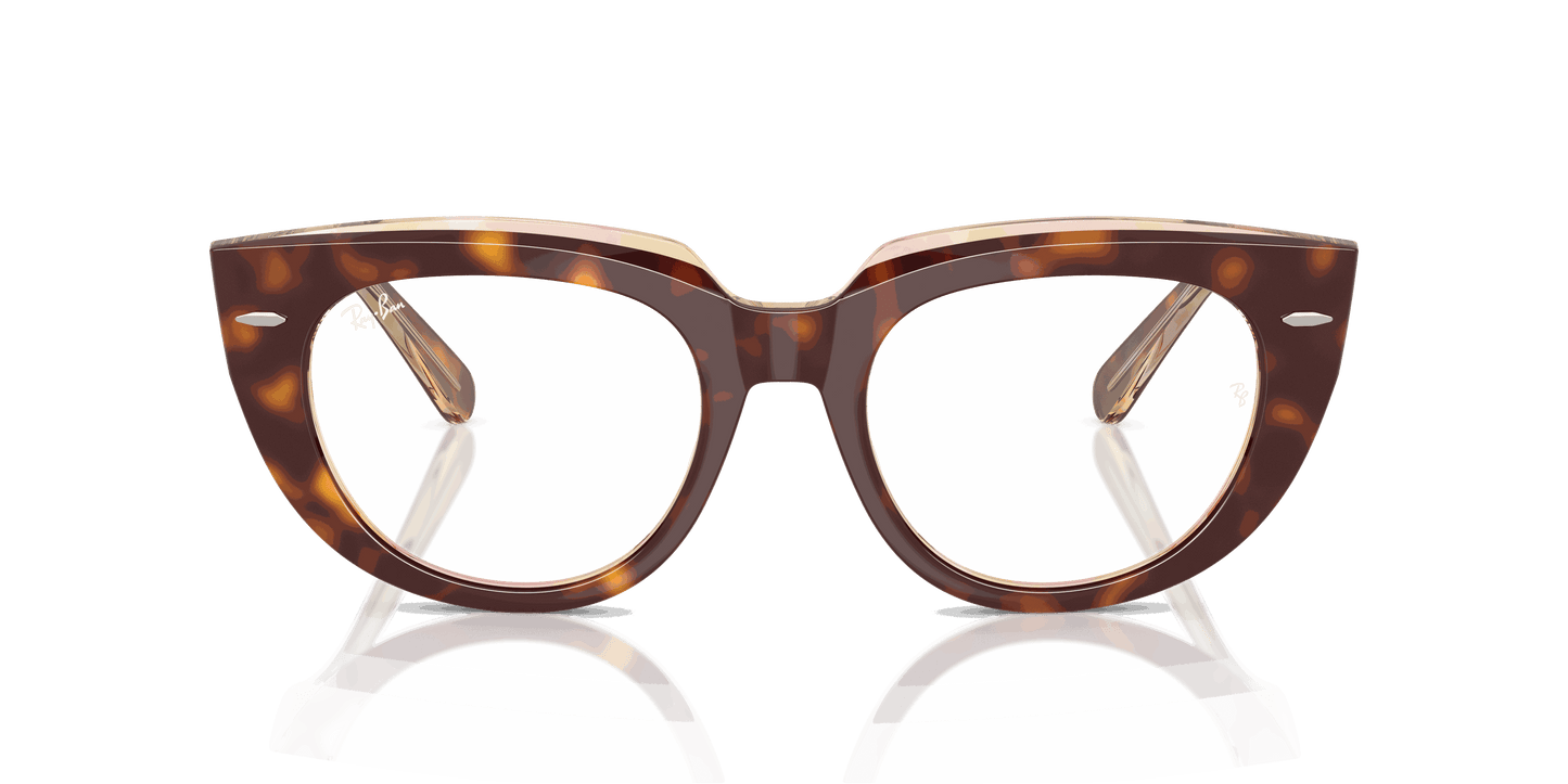 [Clear Lenses, Polished Light Havana On Multicolor Frame]