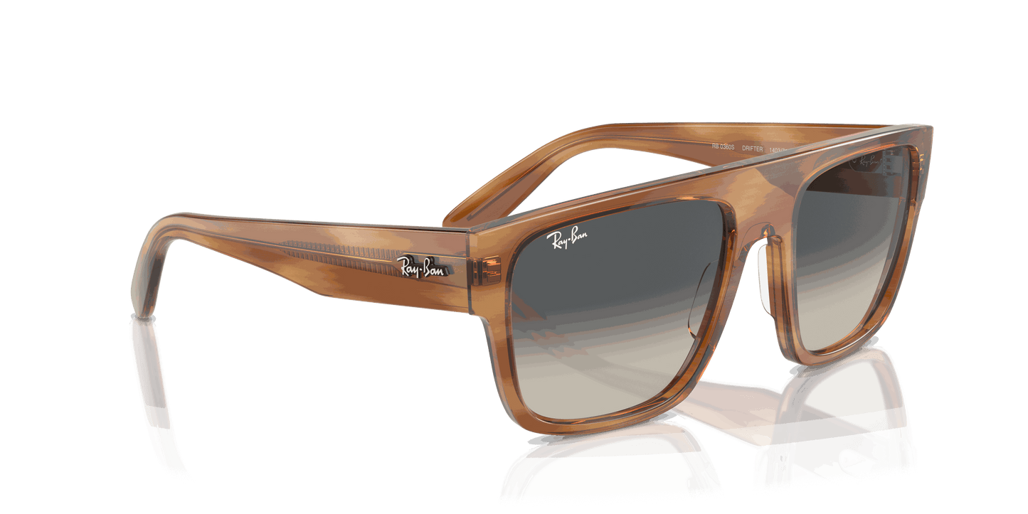 [Grey Lenses, Polished Striped Brown Frame]