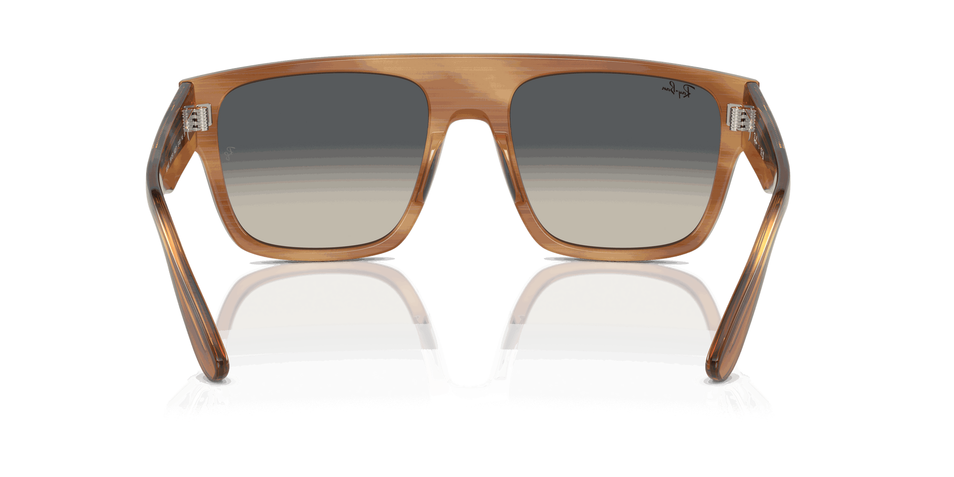 [Grey Lenses, Polished Striped Brown Frame]