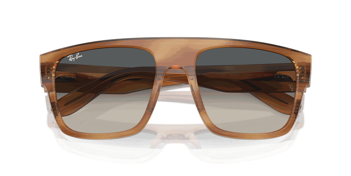 [Grey Lenses, Polished Striped Brown Frame]